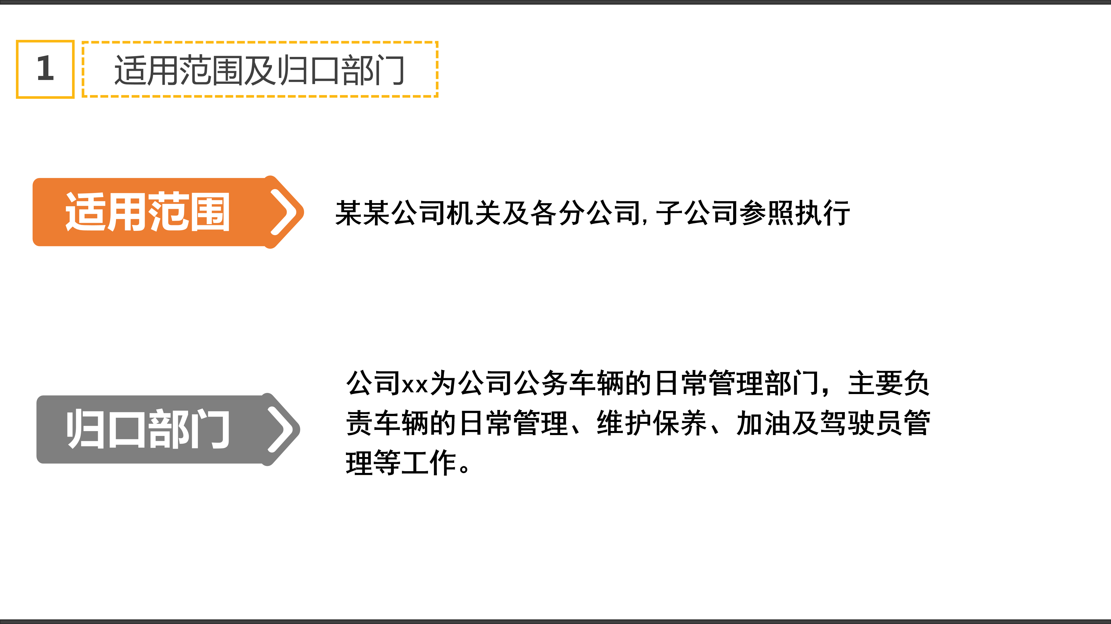 公务用车实施细则