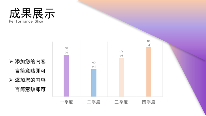 渐变风工作总结汇报模板