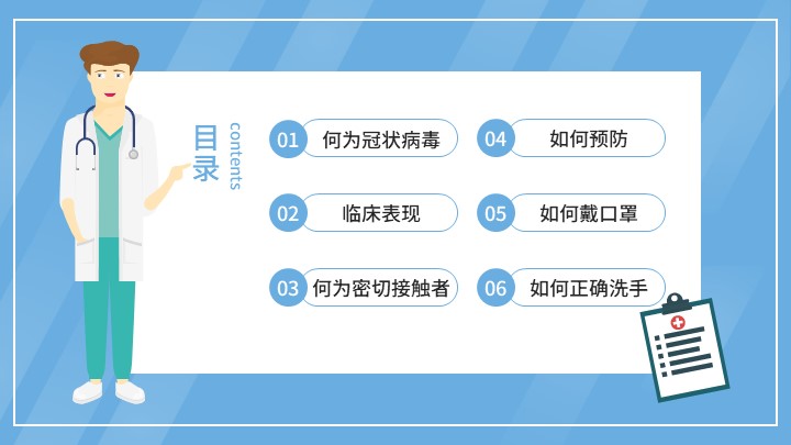 预防新型冠状病毒ppt模板