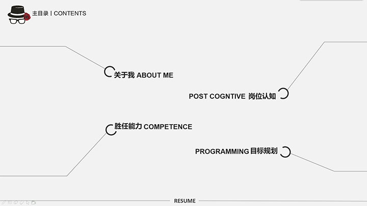 竞聘求职简洁个人介绍PPT模板