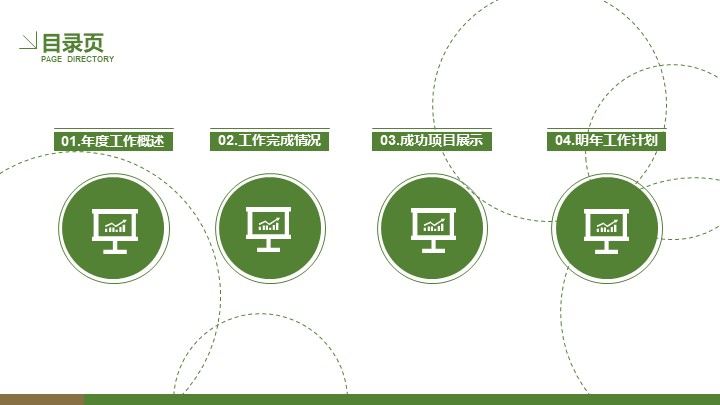 绿色扁平化商务总结汇报