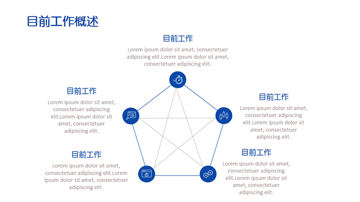 蓝色商务风总结计划PPT模板