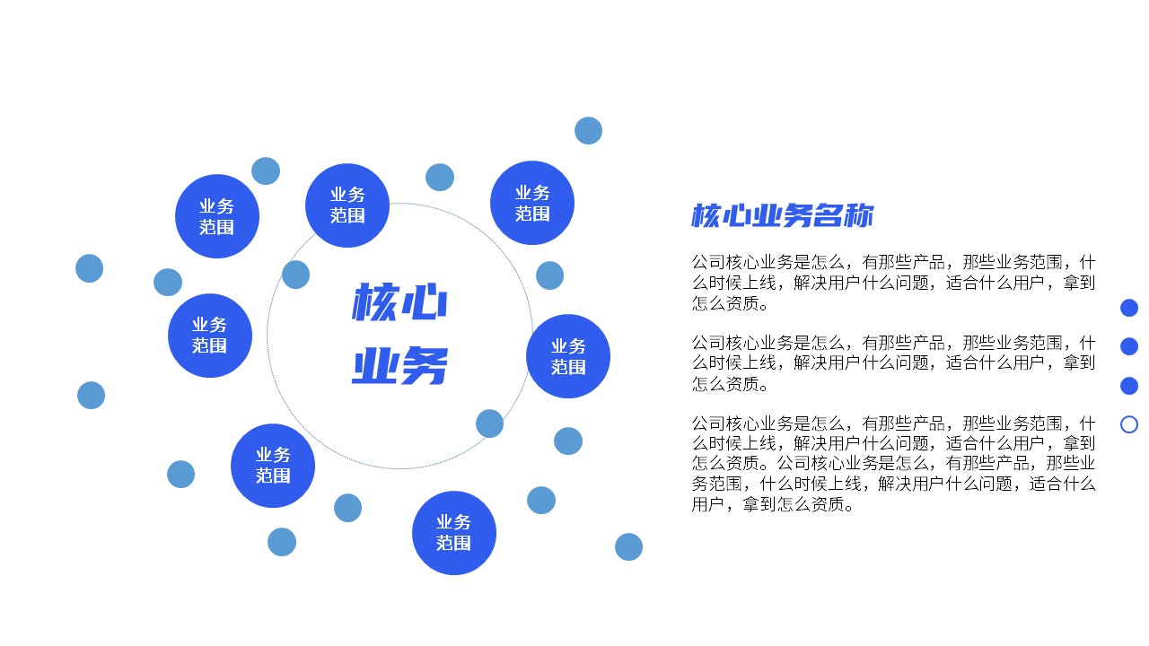 蓝色欧美商务工作报告PPT模板