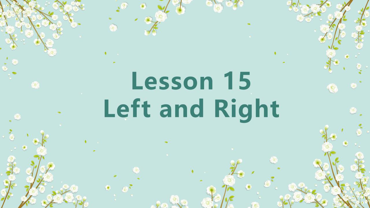 小学英语冀教版三年级上册《Lesson 15 Left and