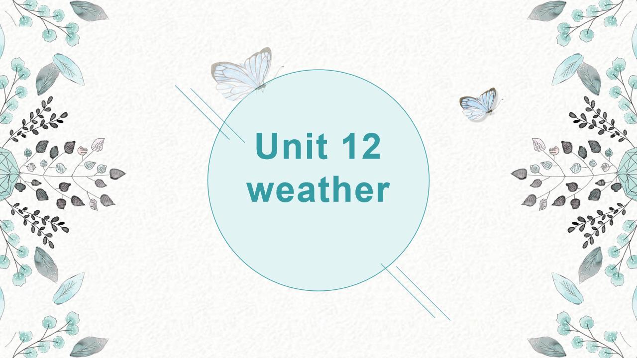 小学英语牛津上海版四年级上册《Unit 12 weather》课