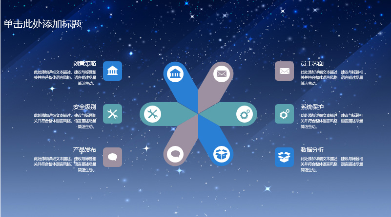 蓝色星空商务汇报PPT